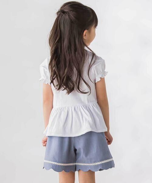 BeBe Petits Pois Vert / ベベ プチ ポワ ヴェール Tシャツ | 【店舗限定】レースタックフレア天竺半袖Tシャツ(95〜150cm) | 詳細2