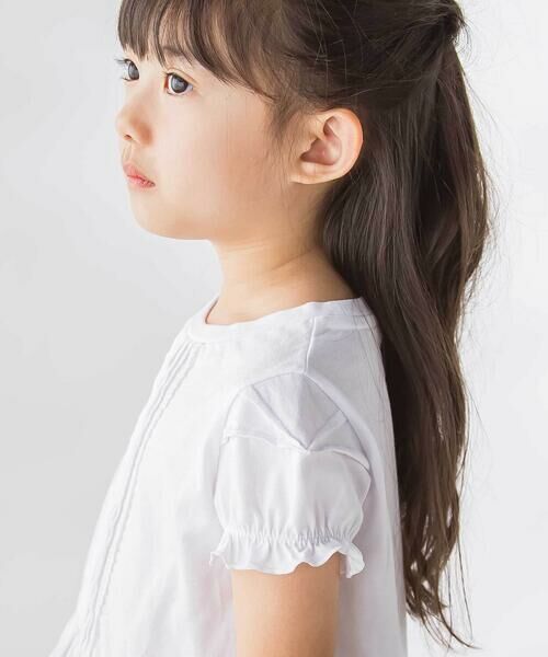 BeBe Petits Pois Vert / ベベ プチ ポワ ヴェール Tシャツ | 【店舗限定】レースタックフレア天竺半袖Tシャツ(95〜150cm) | 詳細5