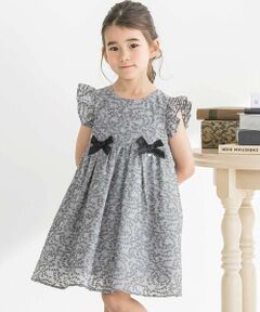 BeBe Petits Pois Vert / ベベ プチ ポワ ヴェール ミニ丈・ひざ丈ワンピース | 刺しゅうワンピース(95~150cm)