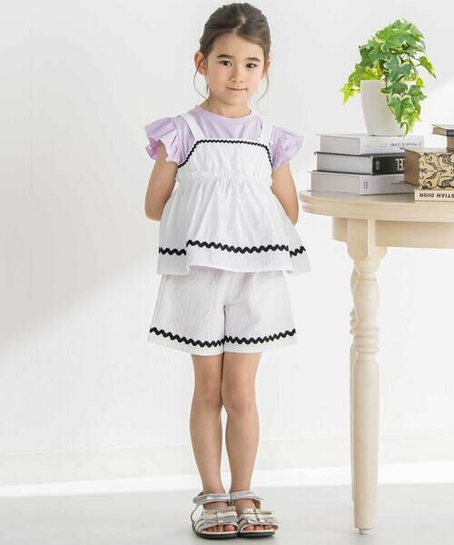 BeBe Petits Pois Vert / ベベ プチ ポワ ヴェール その他トップス | ナミテープ チュニック＆パンツセット(95~150cm) | 詳細1