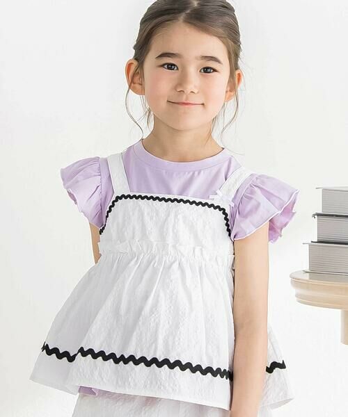 BeBe Petits Pois Vert / ベベ プチ ポワ ヴェール その他トップス | ナミテープ チュニック＆パンツセット(95~150cm) | 詳細2