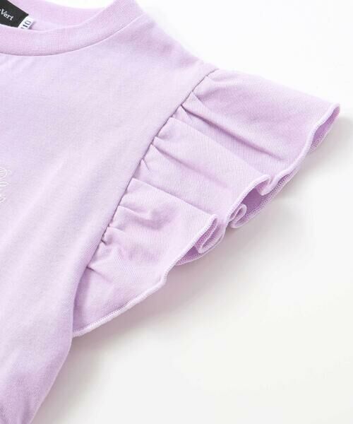 BeBe Petits Pois Vert / ベベ プチ ポワ ヴェール Tシャツ | フラワーレース切替フリルスリーブＴシャツ(95~160cm) | 詳細12