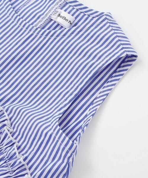 BeBe Petits Pois Vert / ベベ プチ ポワ ヴェール ミニ丈・ひざ丈ワンピース | 【店舗限定】ストライプアシンメトリーワンピース(95〜160cm) | 詳細11