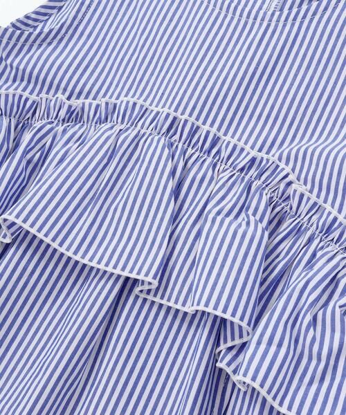 BeBe Petits Pois Vert / ベベ プチ ポワ ヴェール ミニ丈・ひざ丈ワンピース | 【店舗限定】ストライプアシンメトリーワンピース(95〜160cm) | 詳細13