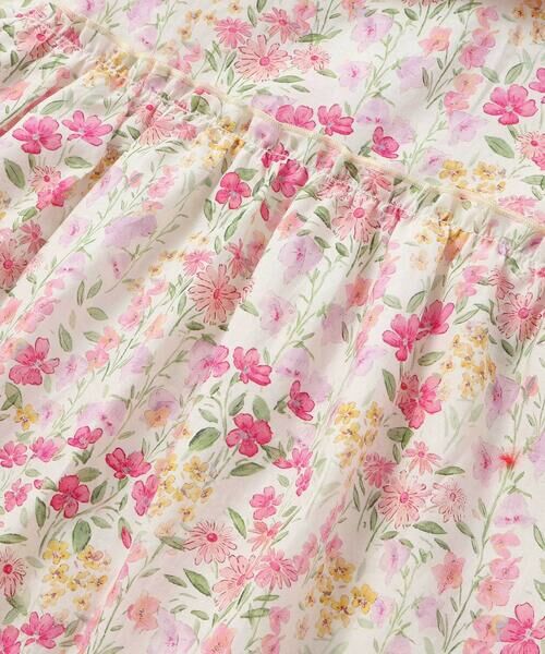 BeBe Petits Pois Vert / ベベ プチ ポワ ヴェール ミニ丈・ひざ丈ワンピース | 【店舗限定】フラワープリント半袖ギャザーワンピース(95〜150cm) | 詳細6