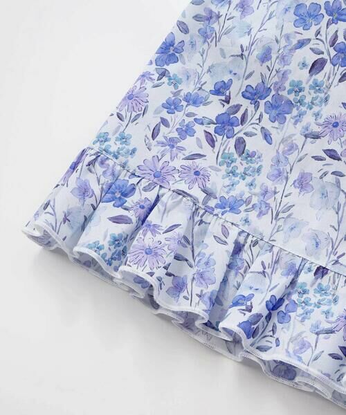 BeBe Petits Pois Vert / ベベ プチ ポワ ヴェール ミニ丈・ひざ丈ワンピース | 【店舗限定】フラワープリント半袖ギャザーワンピース(95〜150cm) | 詳細14