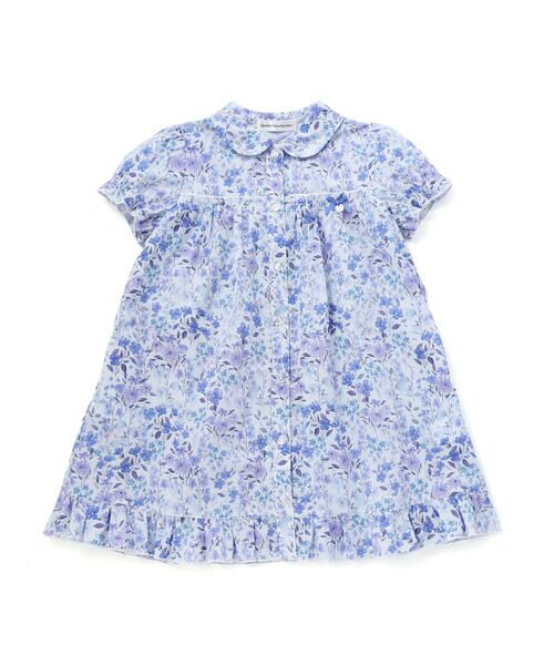 BeBe Petits Pois Vert / ベベ プチ ポワ ヴェール ミニ丈・ひざ丈ワンピース | 【店舗限定】フラワープリント半袖ギャザーワンピース(95〜150cm) | 詳細8