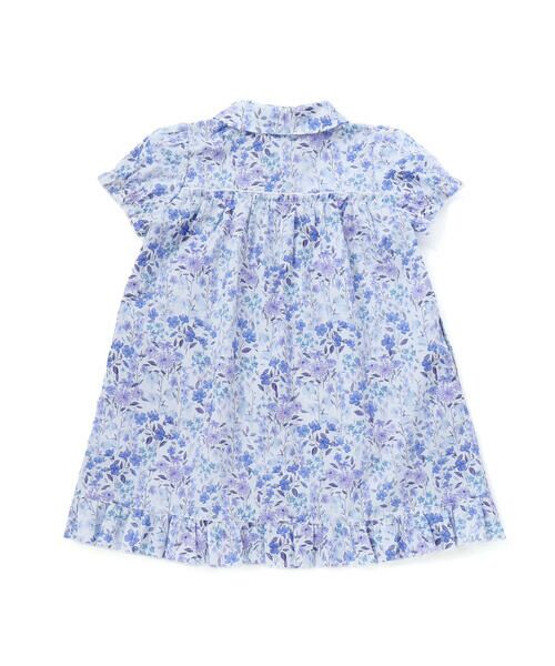 BeBe Petits Pois Vert / ベベ プチ ポワ ヴェール ミニ丈・ひざ丈ワンピース | 【店舗限定】フラワープリント半袖ギャザーワンピース(95〜150cm) | 詳細9