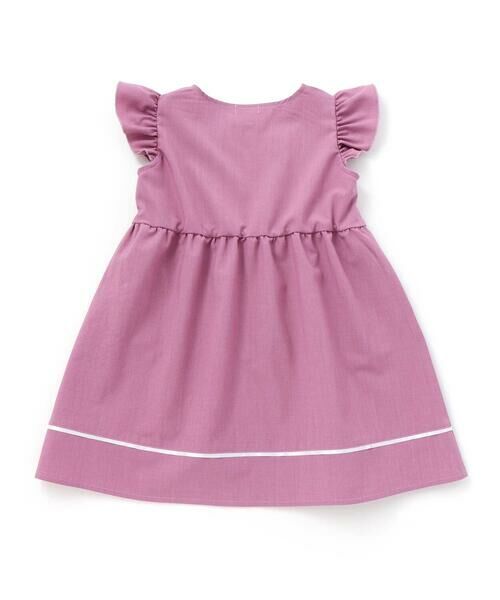 BeBe Petits Pois Vert / ベベ プチ ポワ ヴェール ミニ丈・ひざ丈ワンピース | 【店舗限定】フリルスリーブワンピース(95~150cm) | 詳細5