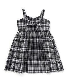 BeBe Petits Pois Vert / ベベ プチ ポワ ヴェール ミニ丈・ひざ丈ワンピース | 【店舗限定】チェックリボンワンピース(95~150cm)