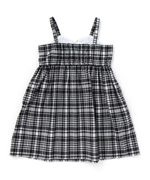 BeBe Petits Pois Vert / ベベ プチ ポワ ヴェール ミニ丈・ひざ丈ワンピース | 【店舗限定】チェックリボンワンピース(95~150cm) | 詳細1