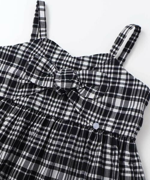 BeBe Petits Pois Vert / ベベ プチ ポワ ヴェール ミニ丈・ひざ丈ワンピース | 【店舗限定】チェックリボンワンピース(95~150cm) | 詳細2