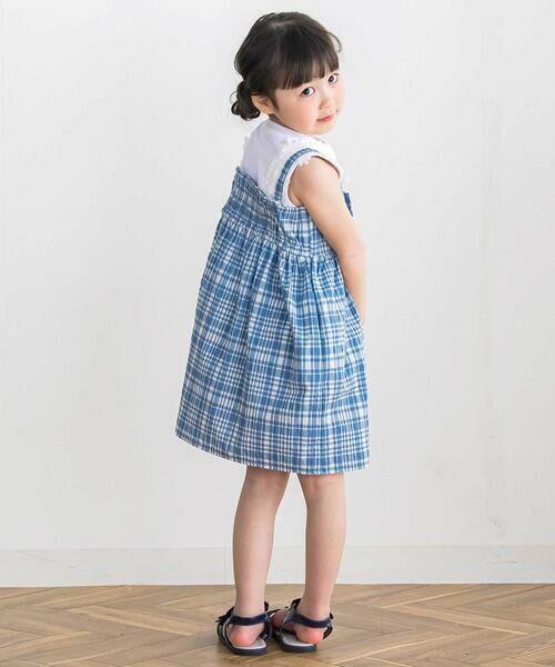 BeBe Petits Pois Vert / ベベ プチ ポワ ヴェール ミニ丈・ひざ丈ワンピース | 【店舗限定】チェックリボンワンピース(95~150cm) | 詳細10