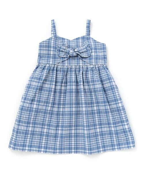 BeBe Petits Pois Vert / ベベ プチ ポワ ヴェール ミニ丈・ひざ丈ワンピース | 【店舗限定】チェックリボンワンピース(95~150cm) | 詳細11