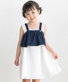 BeBe Petits Pois Vert / ベベ プチ ポワ ヴェール ミニ丈・ひざ丈ワンピース | 【店舗限定】レースワンピース＋ビスチェセット(95~160cm)