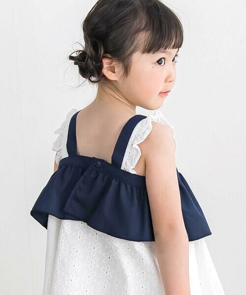 BeBe Petits Pois Vert / ベベ プチ ポワ ヴェール ミニ丈・ひざ丈ワンピース | 【店舗限定】レースワンピース＋ビスチェセット(95~160cm) | 詳細3