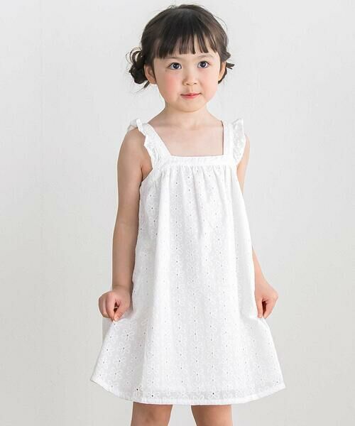 BeBe Petits Pois Vert / ベベ プチ ポワ ヴェール ミニ丈・ひざ丈ワンピース | 【店舗限定】レースワンピース＋ビスチェセット(95~160cm) | 詳細4