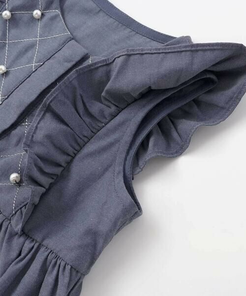 BeBe Petits Pois Vert / ベベ プチ ポワ ヴェール その他トップス | 【店舗限定】パール付きフリルショルダー ギャザーワンピース+ポシェットセット(95〜150cm) | 詳細10