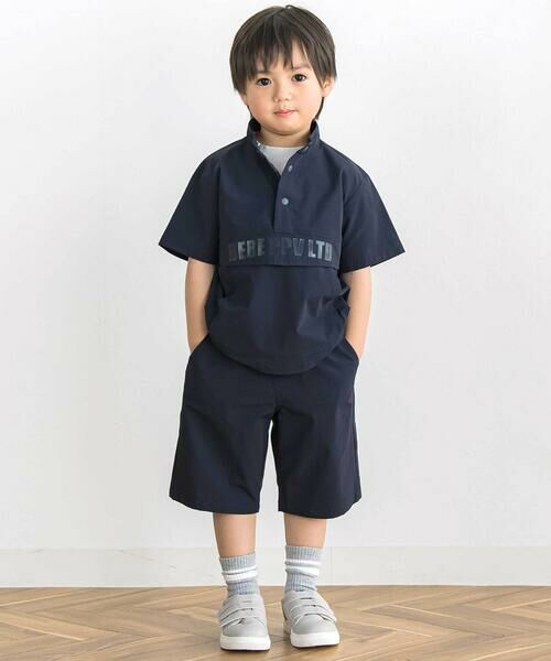 BeBe Petits Pois Vert / ベベ プチ ポワ ヴェール その他トップス | 【店舗限定】タフタアノラックデザイントップス＆ハーフパンツ セット(95〜150cm) | 詳細2
