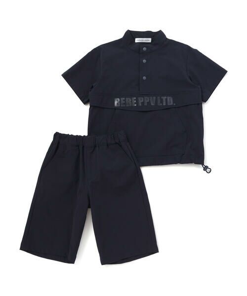 BeBe Petits Pois Vert / ベベ プチ ポワ ヴェール その他トップス | 【店舗限定】タフタアノラックデザイントップス＆ハーフパンツ セット(95〜150cm) | 詳細4