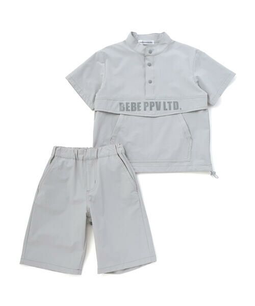BeBe Petits Pois Vert / ベベ プチ ポワ ヴェール その他トップス | 【店舗限定】タフタアノラックデザイントップス＆ハーフパンツ セット(95〜150cm) | 詳細10
