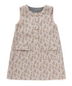 BeBe Petits Pois Vert / ベベ プチ ポワ ヴェール ミニ丈・ひざ丈ワンピース | 【店舗限定】フラワープリント ノースリーブワンピース(95〜150cm)