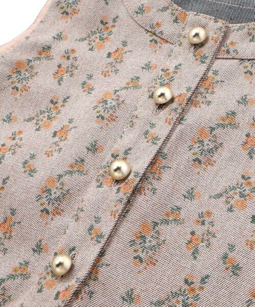 BeBe Petits Pois Vert / ベベ プチ ポワ ヴェール ミニ丈・ひざ丈ワンピース | 【店舗限定】フラワープリント ノースリーブワンピース(95〜150cm) | 詳細3