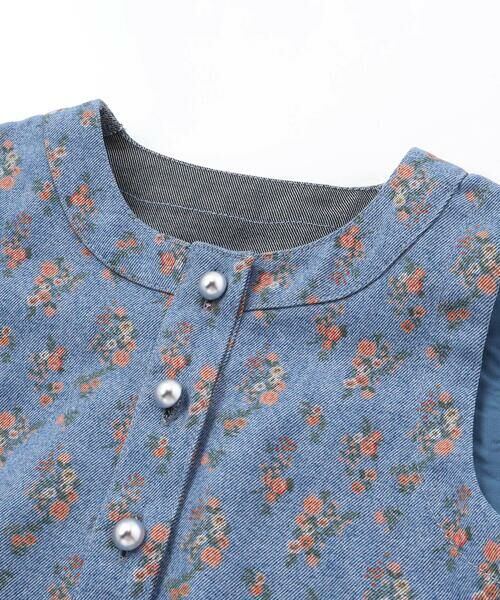 BeBe Petits Pois Vert / ベベ プチ ポワ ヴェール ミニ丈・ひざ丈ワンピース | 【店舗限定】フラワープリント ノースリーブワンピース(95〜150cm) | 詳細10