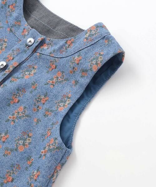 BeBe Petits Pois Vert / ベベ プチ ポワ ヴェール ミニ丈・ひざ丈ワンピース | 【店舗限定】フラワープリント ノースリーブワンピース(95〜150cm) | 詳細12