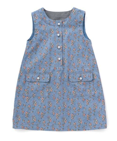 BeBe Petits Pois Vert / ベベ プチ ポワ ヴェール ミニ丈・ひざ丈ワンピース | 【店舗限定】フラワープリント ノースリーブワンピース(95〜150cm) | 詳細7