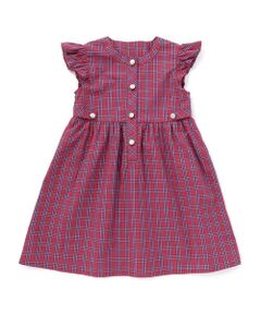 BeBe Petits Pois Vert / ベベ プチ ポワ ヴェール ミニ丈・ひざ丈ワンピース | 【店舗限定】【お揃い】クラシカルチェック柄フリルワンピース(95〜150cm)