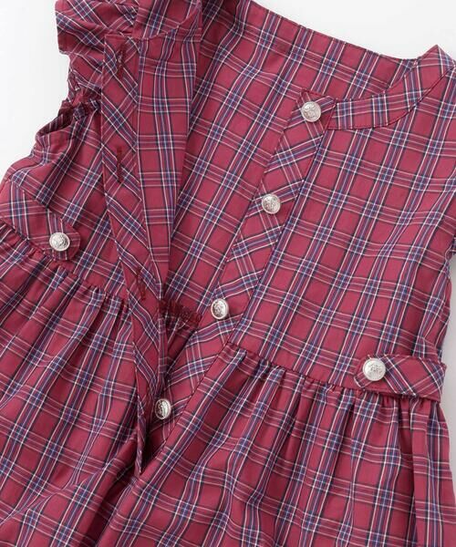 BeBe Petits Pois Vert / ベベ プチ ポワ ヴェール ミニ丈・ひざ丈ワンピース | 【店舗限定】【お揃い】クラシカルチェック柄フリルワンピース(95〜150cm) | 詳細10