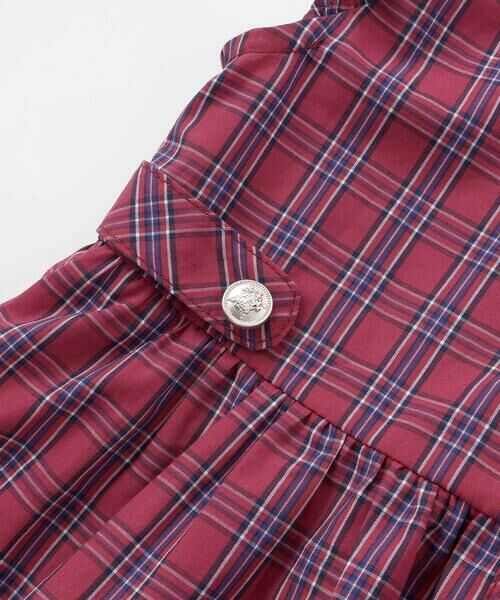 BeBe Petits Pois Vert / ベベ プチ ポワ ヴェール ミニ丈・ひざ丈ワンピース | 【店舗限定】【お揃い】クラシカルチェック柄フリルワンピース(95〜150cm) | 詳細11