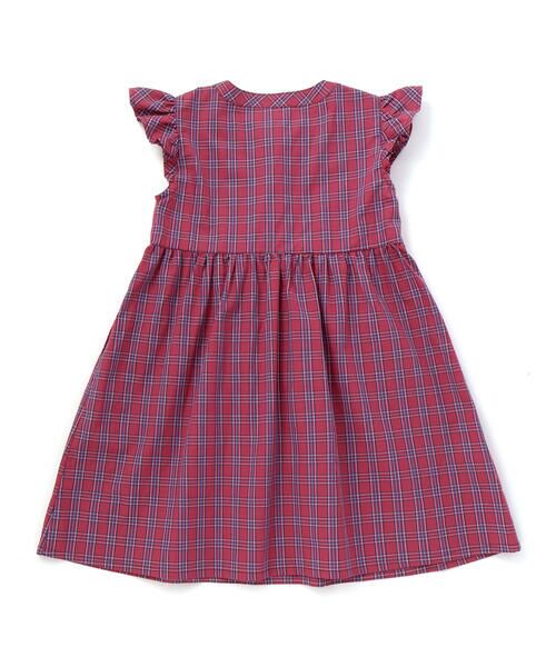 BeBe Petits Pois Vert / ベベ プチ ポワ ヴェール ミニ丈・ひざ丈ワンピース | 【店舗限定】【お揃い】クラシカルチェック柄フリルワンピース(95〜150cm) | 詳細7