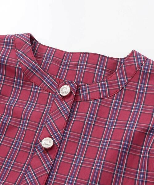 BeBe Petits Pois Vert / ベベ プチ ポワ ヴェール ミニ丈・ひざ丈ワンピース | 【店舗限定】【お揃い】クラシカルチェック柄フリルワンピース(95〜150cm) | 詳細8