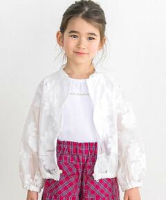 BeBe Petits Pois Vert / ベベ プチ ポワ ヴェール ブルゾン | 【店舗限定】花柄シアーライトブルゾン(95〜160cm)