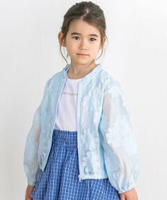 BeBe Petits Pois Vert / ベベ プチ ポワ ヴェール ブルゾン | 【店舗限定】花柄シアーライトブルゾン(95〜160cm)