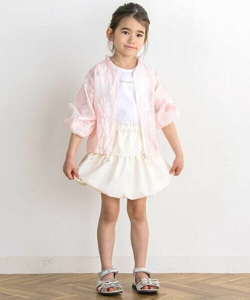BeBe Petits Pois Vert / ベベ プチ ポワ ヴェール ブルゾン | 【店舗限定】花柄シアーライトブルゾン(95〜160cm) | 詳細4