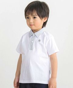 BeBe Petits Pois Vert / ベベ プチ ポワ ヴェール ポロシャツ | 【店舗限定】立体ワンポイントプリント 半袖天竺ポロシャツ(95〜150cm)
