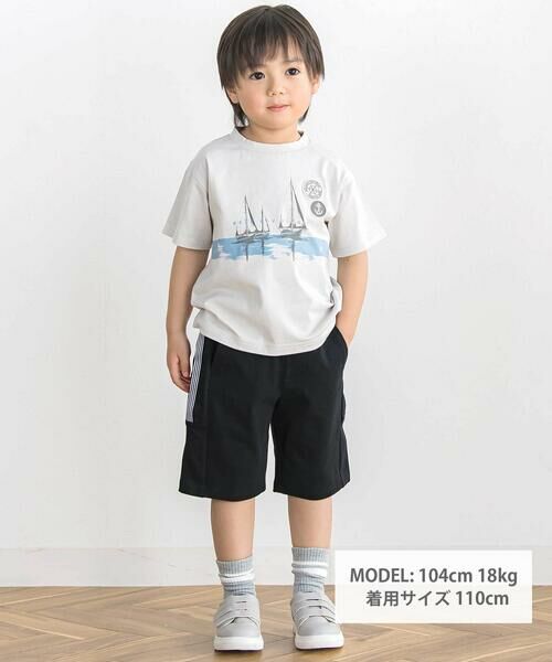 BeBe Petits Pois Vert / ベベ プチ ポワ ヴェール ショート・ハーフ・半端丈パンツ | 【店舗限定】サイドラインベーシック ハーフパンツ(95〜160cm) | 詳細1