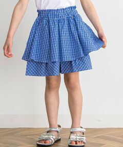 BeBe Petits Pois Vert / ベベ プチ ポワ ヴェール ショート・ハーフ・半端丈パンツ | 【店舗限定】チェックキュロットパンツ(95~150cm)