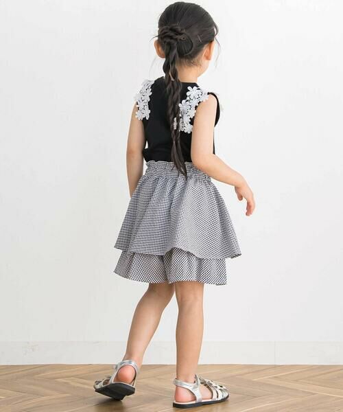 BeBe Petits Pois Vert / ベベ プチ ポワ ヴェール ショート・ハーフ・半端丈パンツ | 【店舗限定】チェックキュロットパンツ(95~150cm) | 詳細2