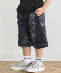 BeBe Petits Pois Vert / ベベ プチ ポワ ヴェール ショート・ハーフ・半端丈パンツ | 【店舗限定】タイダイ無地タフタ切り替えショートパンツ(100~150cm)