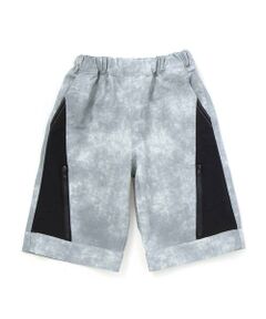 BeBe Petits Pois Vert / ベベ プチ ポワ ヴェール ショート・ハーフ・半端丈パンツ | 【店舗限定】タイダイ無地タフタ切り替えショートパンツ(100~150cm)