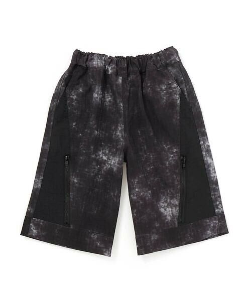 BeBe Petits Pois Vert / ベベ プチ ポワ ヴェール ショート・ハーフ・半端丈パンツ | 【店舗限定】タイダイ無地タフタ切り替えショートパンツ(100~150cm) | 詳細5