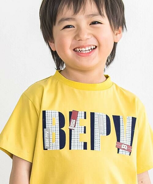 BeBe Petits Pois Vert / ベベ プチ ポワ ヴェール Tシャツ | 【店舗限定】グラフィックチェックロゴ 半袖Tシャツ(100〜150cm) | 詳細6