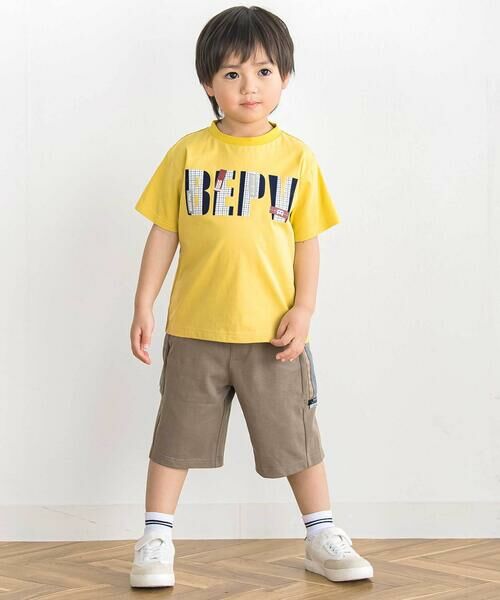 BeBe Petits Pois Vert / ベベ プチ ポワ ヴェール Tシャツ | 【店舗限定】グラフィックチェックロゴ 半袖Tシャツ(100〜150cm) | 詳細7