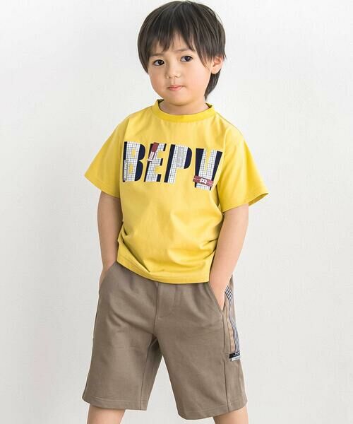 BeBe Petits Pois Vert / ベベ プチ ポワ ヴェール Tシャツ | 【店舗限定】グラフィックチェックロゴ 半袖Tシャツ(100〜150cm) | 詳細8