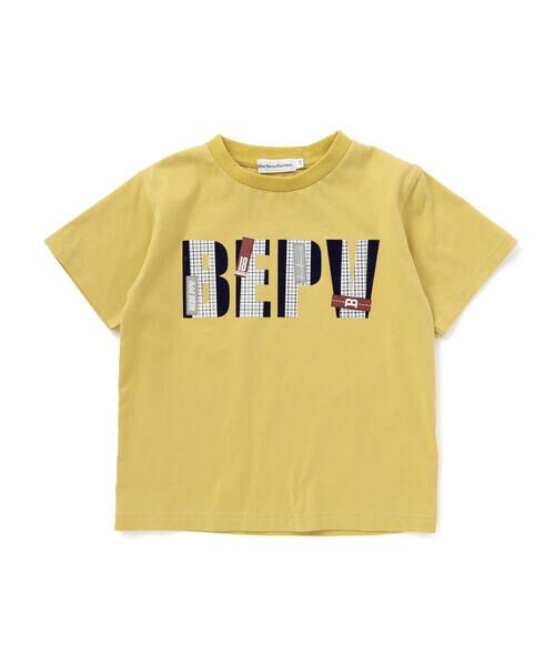 BeBe Petits Pois Vert / ベベ プチ ポワ ヴェール Tシャツ | 【店舗限定】グラフィックチェックロゴ 半袖Tシャツ(100〜150cm) | 詳細9