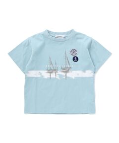 BeBe Petits Pois Vert / ベベ プチ ポワ ヴェール Tシャツ | 【店舗限定】マリンモチーフ プリントTシャツ(100〜150cm)